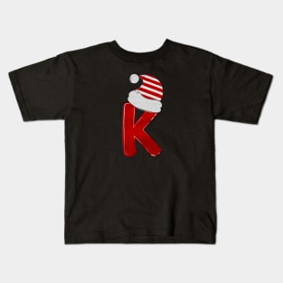 Letter K - Christmas Letter Kids T-Shirt